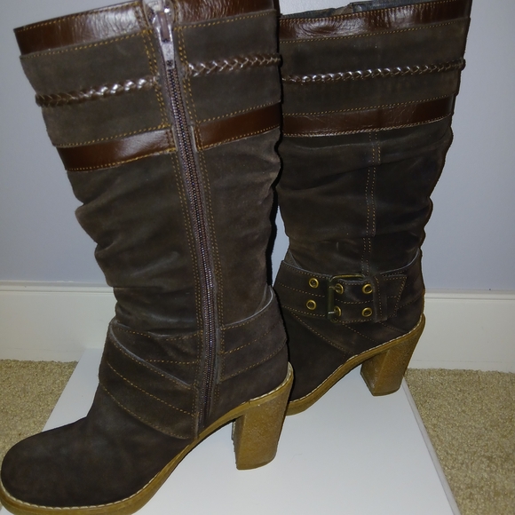 Nine West Shoes - Nine West Dark Brown Heeled Boots
